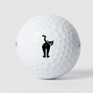 Animal Cat Mammal Silhouette Golf Balls
