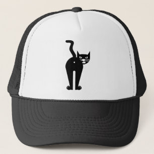 Animal Cat Mammal Silhouette Trucker Hat