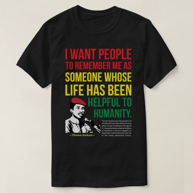 Animal Che Guevara Thomas Of Sankara Africa Gift F T-Shirt (Design Front)