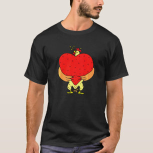 Animal Chicken Heart Farmer T-Shirt