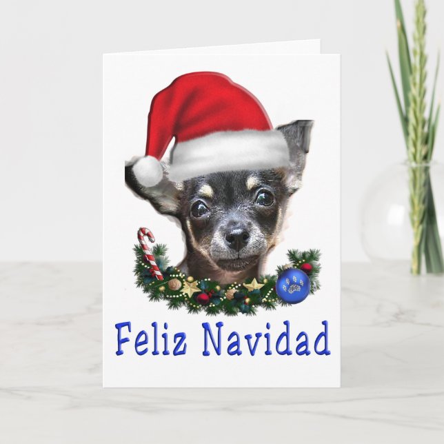 animal christmas cards chihuahuas (Front)