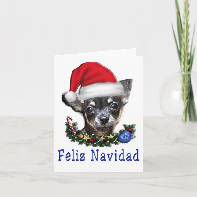 animal christmas cards chihuahuas (Front)