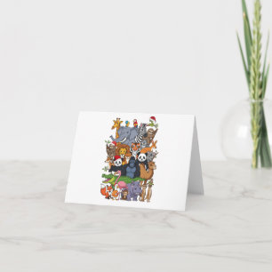 Animal Christmas Thank You Card