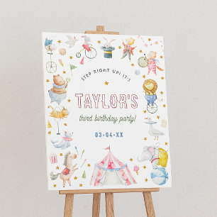 Animal Circus Carnival Birthday Party Welcome Sign