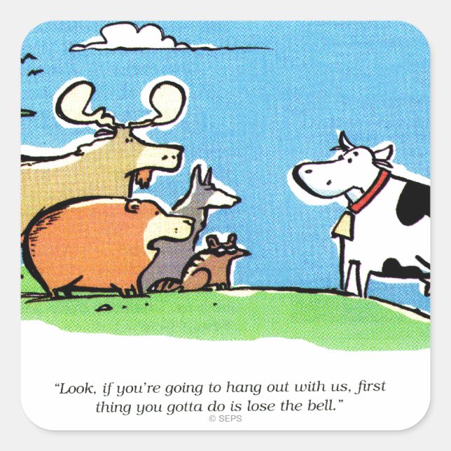 Animal Click Square Sticker (Front)