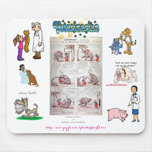 "Animal Clinic" Mouse Mat (Front)