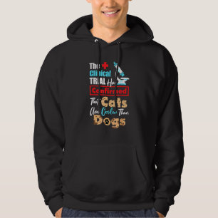 Animal Clinical Trial Cat Graphic Hoodie