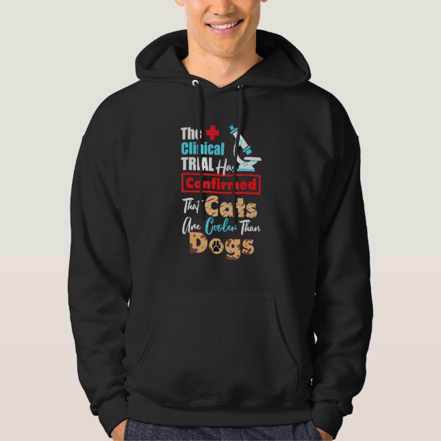 Animal Clinical Trial Cat Graphic Hoodie (Front)