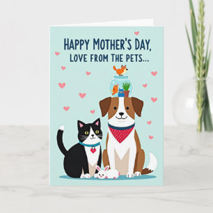Animal Companions Mothers Day Card