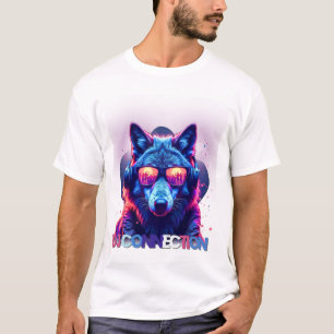 Animal Connection – Vibrant Electronic Art T-Shirt