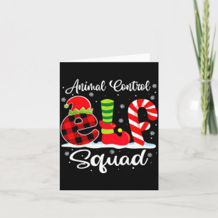 Animal Control Elf Squad Christmas Officer Matchin Card