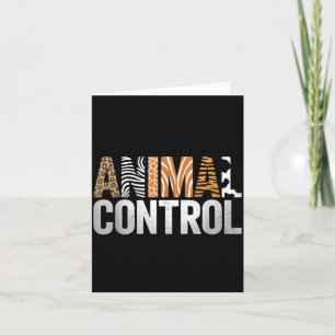 Animal Control Funny Zoo Matching Halloween Card