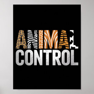 Animal Control Funny Zoo Matching Halloween Poster
