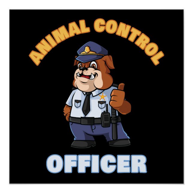 Animal Control Officer – Cute Patrol Uniform & Dog Poster (Front)