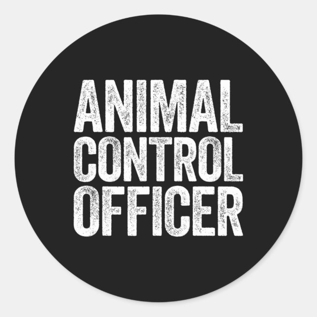 Animal Control Officer Matching Costume  Classic Round Sticker (Front)