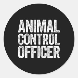 Animal Control Officer Matching Costume  Classic Round Sticker