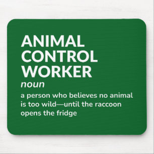 Animal Control Worker Gag Definition Gift Mouse Mat
