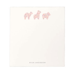 Animal Cookie Parade Kid's Notepad - Strawberry