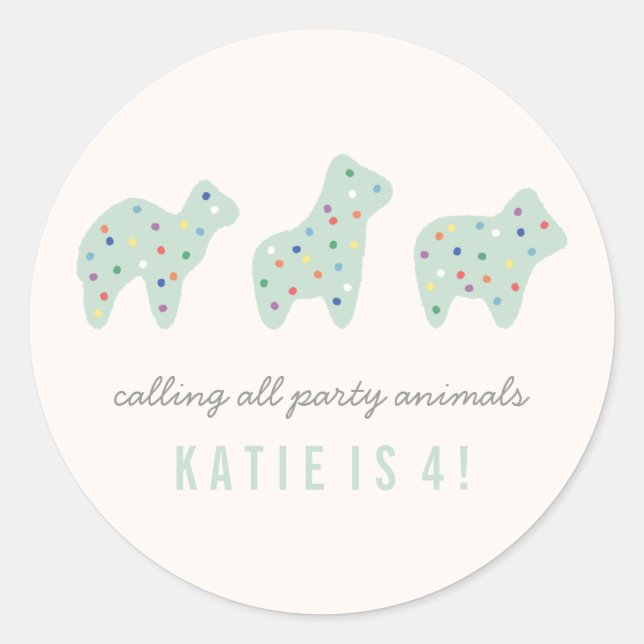 Animal Cookie Sticker - Mint (Front)
