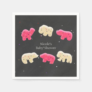 Animal Cookies Sprinkles 1st Birthday Party Napkin