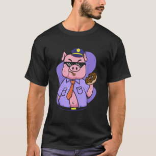 Animal Cop Pig American Police Officer Policeman T-Shirt