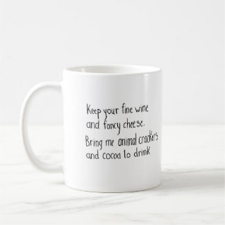 Animal Crackers and Cocoa to Drink Poem Quote Mug