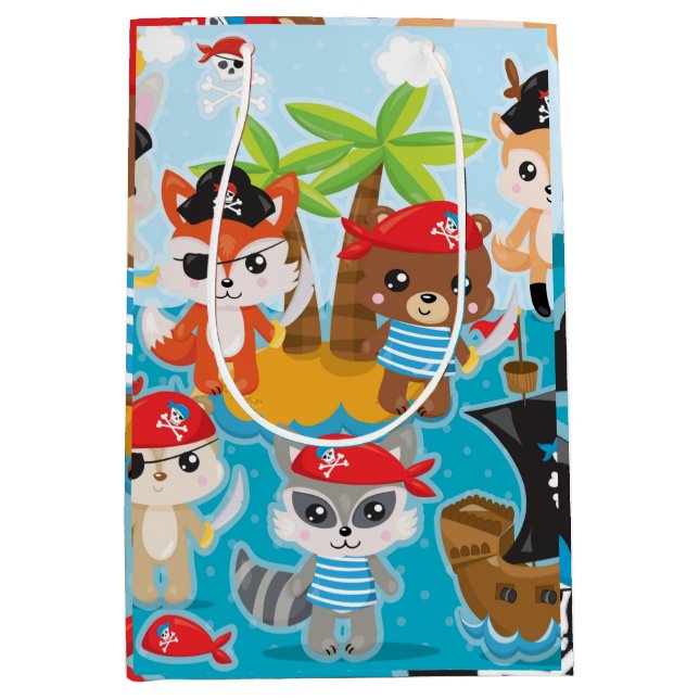 Animal Crew  Party Pirate Medium Gift Bag (Front)