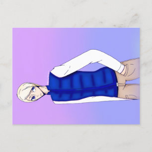 Animal Crossing Humanised Marshal Postcard