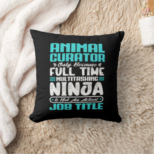 Animal Curator Job Title Profession Skills Funny Cushion