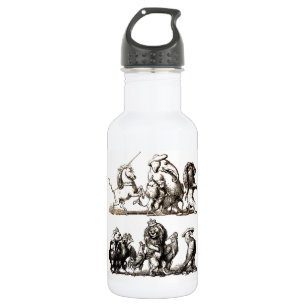 Animal Cute Art Unicorn Elephant Lion Zoo 532 Ml Water Bottle