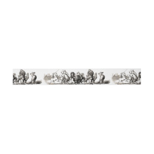 Animal Cute Art Unicorn Elephant Lion Zoo Invitation Belly Band