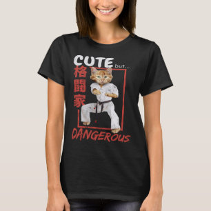 Animal Cute Dangerous Love Cat Karate Taekwondo T-Shirt
