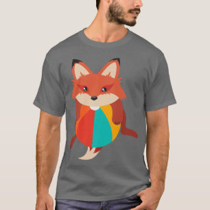 Animal Cute Fo Rolling With A Ball Forest Red Fo K T-Shirt