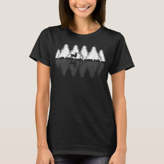 Animal Deer Trees Outdoor Nature Wildlife Reflecti T-Shirt