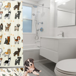 Animal Dog Lover Puppy Fun Shower Curtain