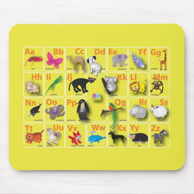 Animal domain on my ABC Mouse Mat (Front)