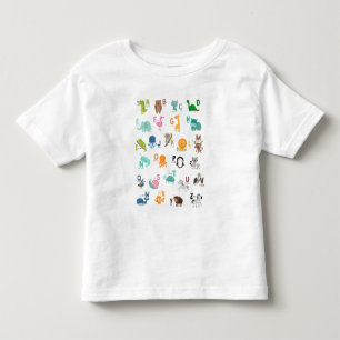 Animal Doodle Alphabet Toddler T-Shirt