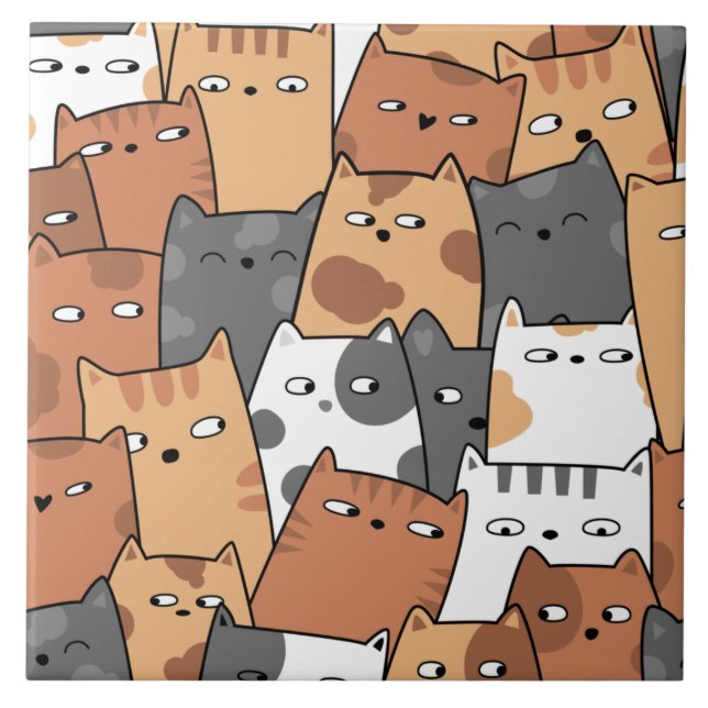 Animal Doodle Art Tile (Front)