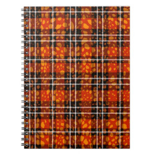 Animal Dots Plaid Mix Pattern Seamless Art. Fabric Notebook