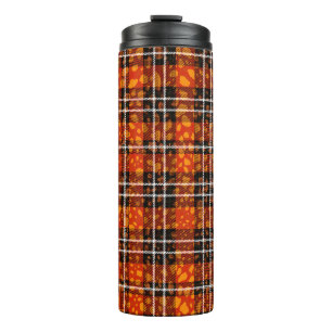 Animal Dots Plaid Mix Pattern Seamless Art. Fabric Thermal Tumbler