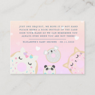 animal doughnuts books for baby baby shower enclosure card
