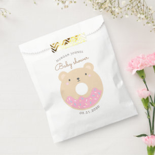 Animal Doughnuts Cute Baby Shower Monogram Favour Bags