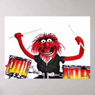 Animal Drummer Poster