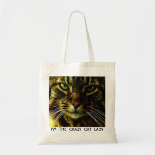 Animal Face Hypnotising Cat Eyes Tote Bag
