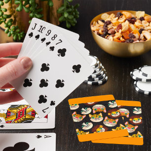 Animal Faces Pattern Cats Lions Dogs Playing Cards
