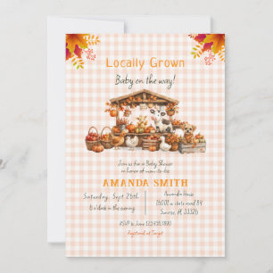 Animal Fall Farmers Market Baby Shower Invitation