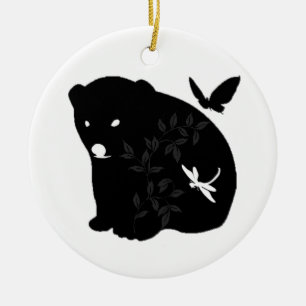 animal family ceramic tree decoration