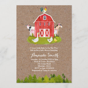 Animal Farm Baby Shower Invitation