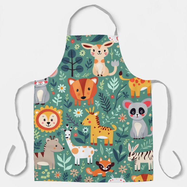 Animal Farm Pattern Image Apron (Front)