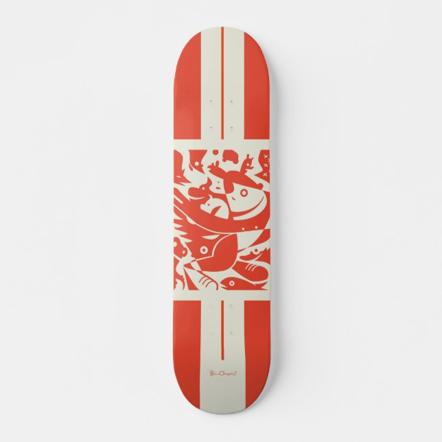 Animal Farm Skateboard Red (Front)